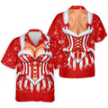 Christmas Candy Cane Corset Golf Shirt, Golf Gifts For Men, Funny Mens Golf Shirts