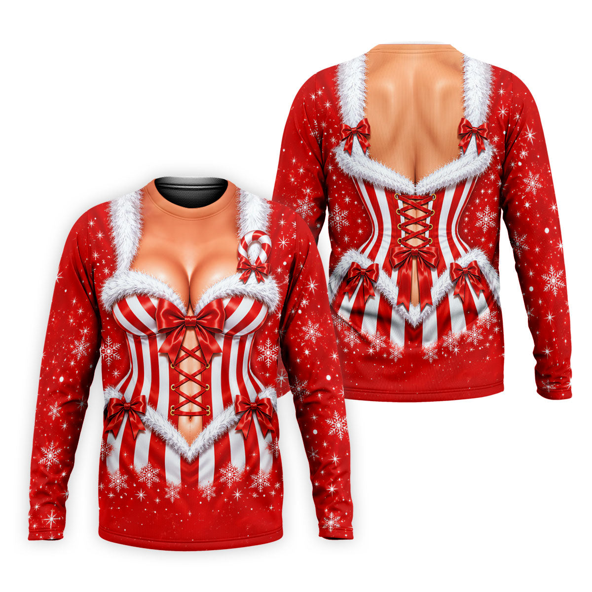 Christmas Candy Cane Corset Golf Shirt, Golf Gifts For Men, Funny Mens Golf Shirts