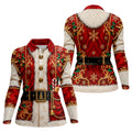 Christmas Ornate Santa Suit Golf Shirt, Womens Golf Apparel, Golf Gifts For Women