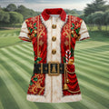 Christmas Ornate Santa Suit Golf Shirt, Womens Golf Apparel, Golf Gifts For Women