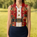 Christmas Ornate Santa Suit Golf Shirt, Womens Golf Apparel, Golf Gifts For Women