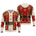Christmas Ornate Santa Suit Golf Shirt, Golf Shirts For Men, Mens Holiday Golf Shirts