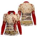 Christmas Vintage Santa Winter Golf Shirt, Ladies Golf Shirts, Golf Gifts For Women