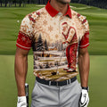 Christmas Vintage Santa Winter Golf Shirt, Golf Gifts For Men, Mens Golf Apparel