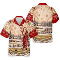 Christmas Vintage Santa Winter Golf Shirt, Golf Gifts For Men, Mens Golf Apparel
