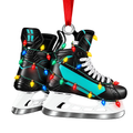 Custom Name Hockey Skates Acrylic Ornament, Christmas Ornaments, Tree Decorations