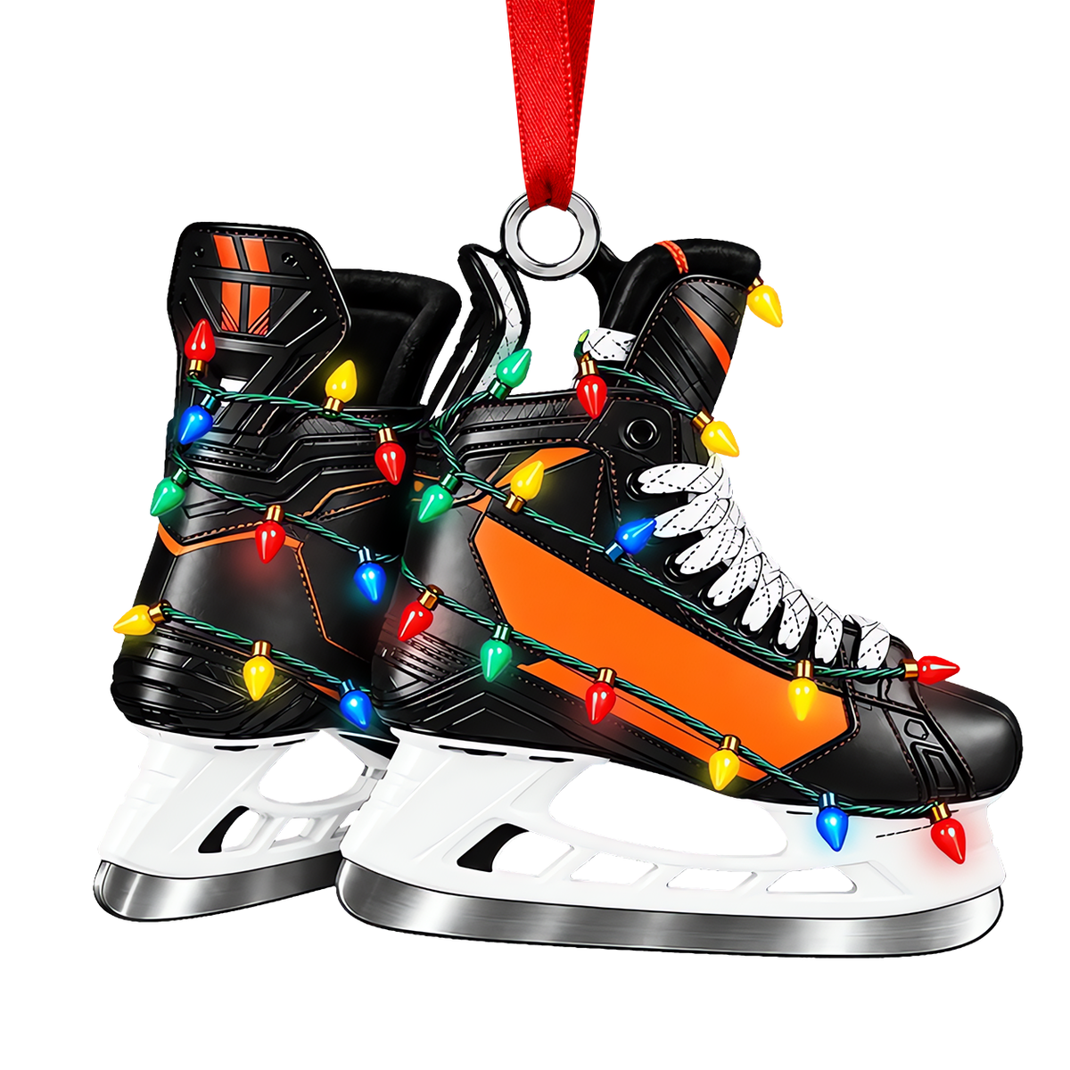 Custom Name Hockey Skates Acrylic Ornament, Christmas Ornaments, Tree Decorations