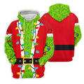 Christmas Green Furry Santa Suit Golf Shirt, Golf Shirts For Men, Golf Polo For Men