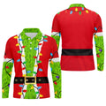 Christmas Green Furry Santa Suit Golf Shirt, Golf Shirts For Men, Golf Polo For Men
