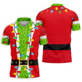 Christmas Green Furry Santa Suit Golf Shirt, Golf Shirts For Men, Golf Polo For Men