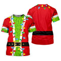 Christmas Green Furry Santa Suit Golf Shirt, Golf Shirts For Men, Golf Polo For Men