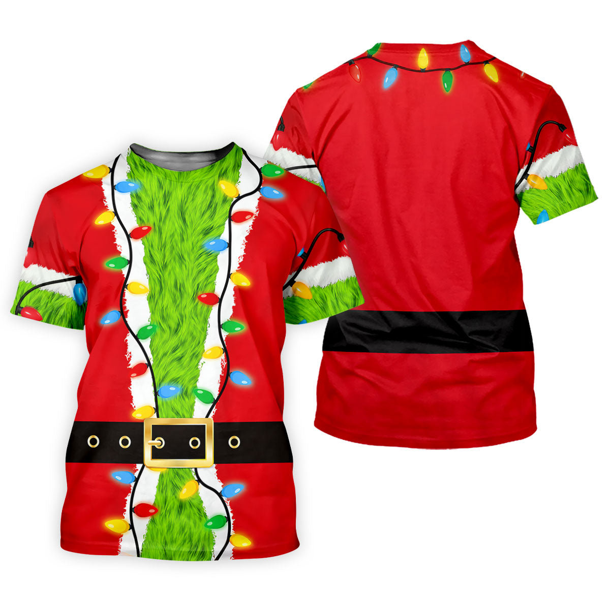 Christmas Green Furry Santa Suit Golf Shirt, Golf Shirts For Men, Golf Polo For Men