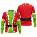 Christmas Green Furry Santa Suit Golf Shirt, Golf Shirts For Men, Golf Polo For Men