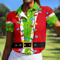 Christmas Green Furry Santa Suit Golf Shirt, Womens Golf Tops, Golf Gifts For Women