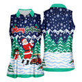 Christmas Merry Golfmas Santa Golf Shirt, Womens Golf Tops, Golf Shirts For Women