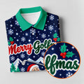 Christmas Merry Golfmas Santa Golf Shirt, Golf Shirts For Men, Mens Golf Clothing