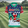 Christmas Merry Golfmas Santa Golf Shirt, Golf Shirts For Men, Mens Golf Clothing