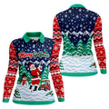 Christmas Merry Golfmas Santa Golf Shirt, Womens Golf Tops, Golf Shirts For Women