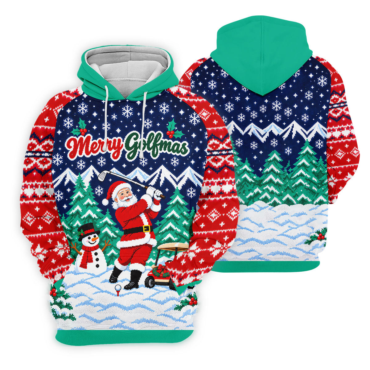 Christmas Merry Golfmas Santa Golf Shirt, Golf Shirts For Men, Mens Golf Clothing