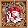 Custom Name Golf Shirt And Bag Acrylic Ornament, Christmas Gifts, Gifts For Golfers