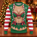 Funny Elf Costume Ugly Christmas Sweater - view 6