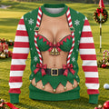 Funny Elf Costume Ugly Christmas Sweater - view 1