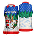 Christmas Golf Sucks Santa Golf Shirt, Womens Golf Apparel, Golf Shirts For Women
