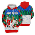 Christmas Golf Sucks Santa Golf Shirt, Mens Golf Shirts, Mens Holiday Golf Shirts