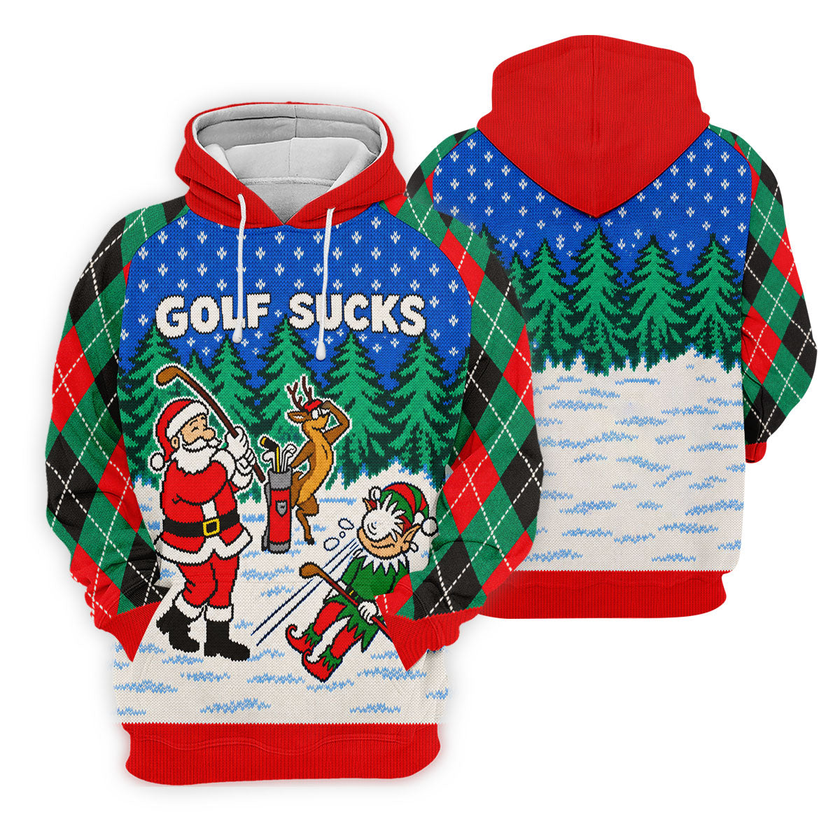 Christmas Golf Sucks Santa Golf Shirt, Mens Golf Shirts, Mens Holiday Golf Shirts