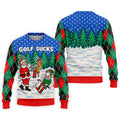 Christmas Golf Sucks Santa Golf Shirt, Mens Golf Shirts, Mens Holiday Golf Shirts