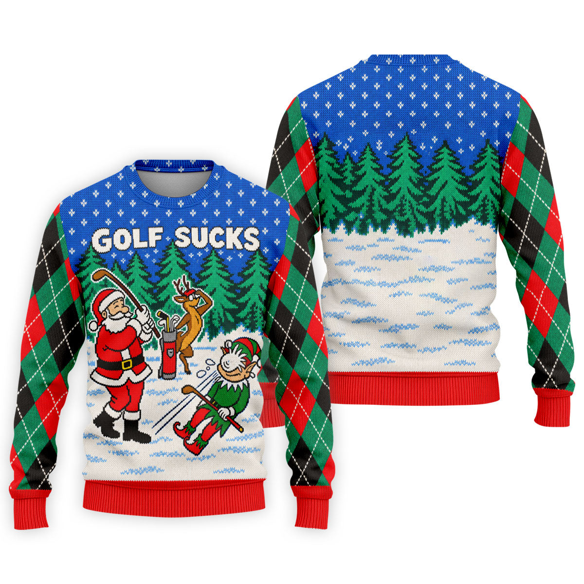 Christmas Golf Sucks Santa Golf Shirt, Mens Golf Shirts, Mens Holiday Golf Shirts