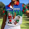 Christmas Golf Sucks Santa Golf Shirt, Womens Golf Apparel, Golf Shirts For Women