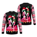 Pink flamingo Christmas pattern - Men - Long Sleeve Shirt
