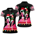 Pink flamingo Christmas pattern - Women - Polo Shirt 🔥