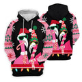 Pink flamingo Christmas pattern - Men - Hoodie