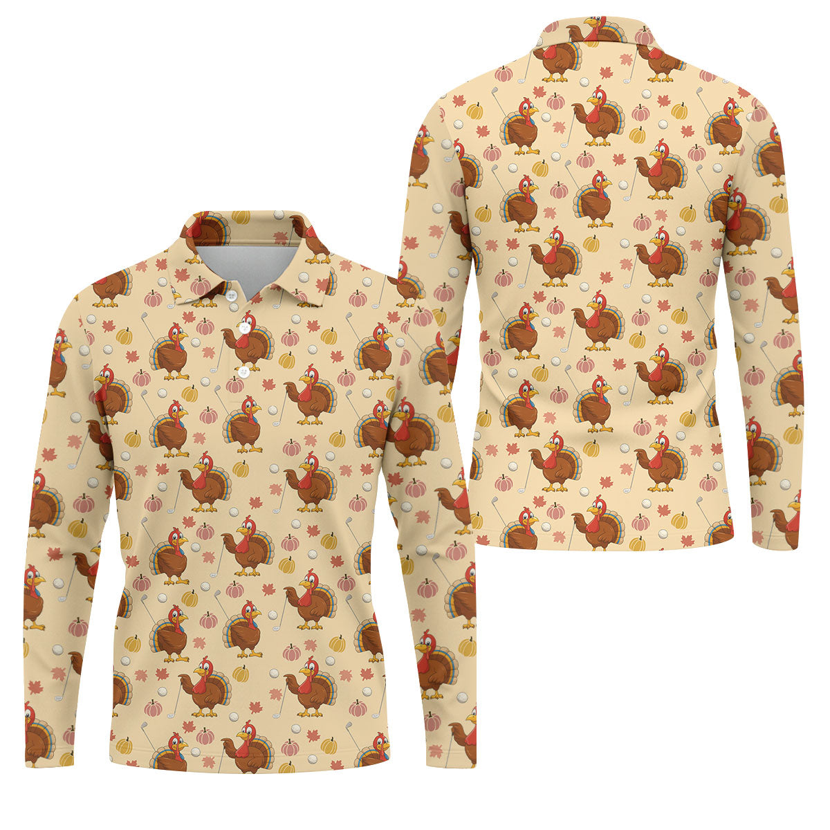 STYLE:Long Sleeve Polo Shirt