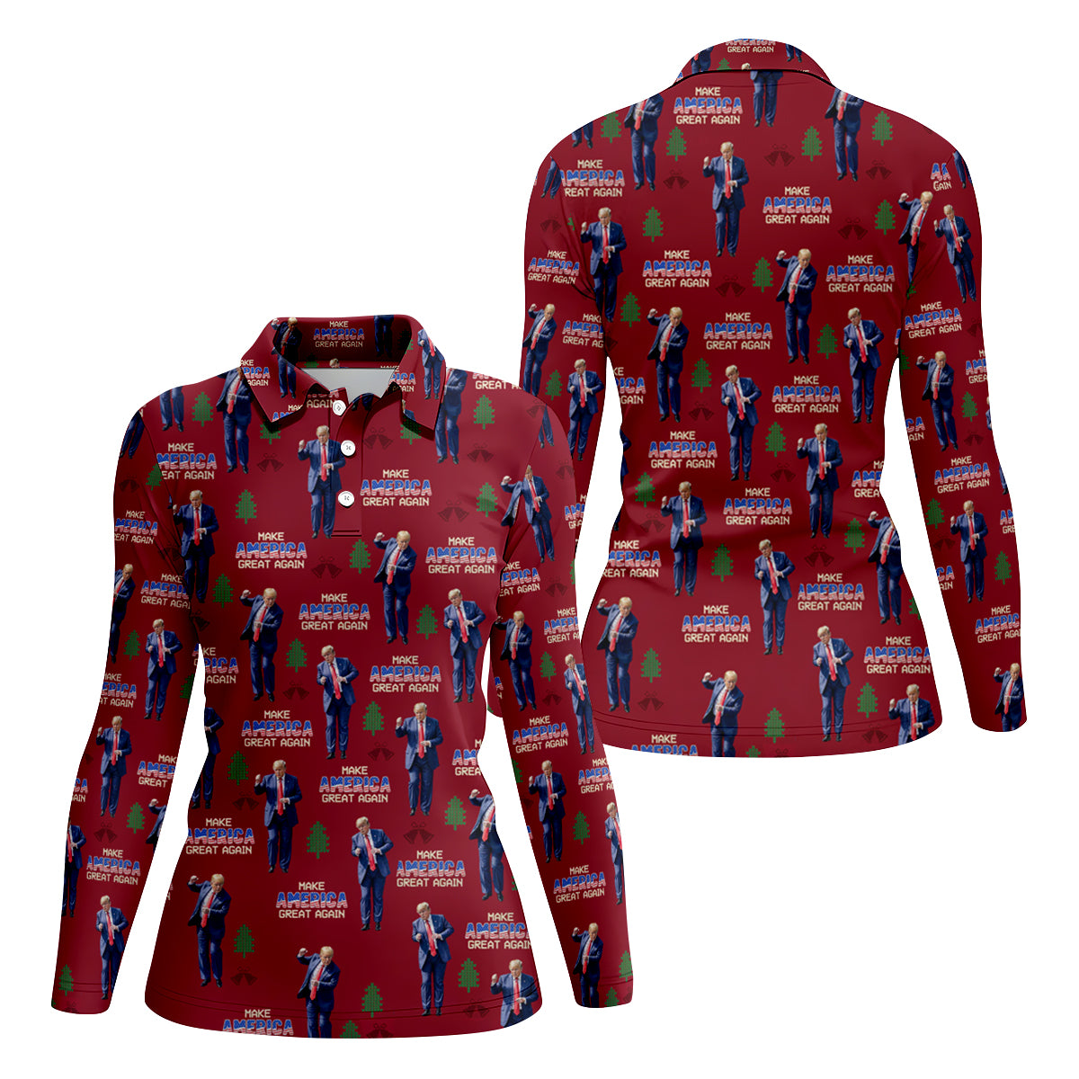 STYLE:Long Sleeve Polo Shirt