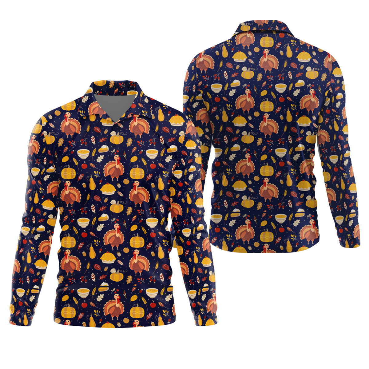 STYLE:Long Sleeve Polo Shirt