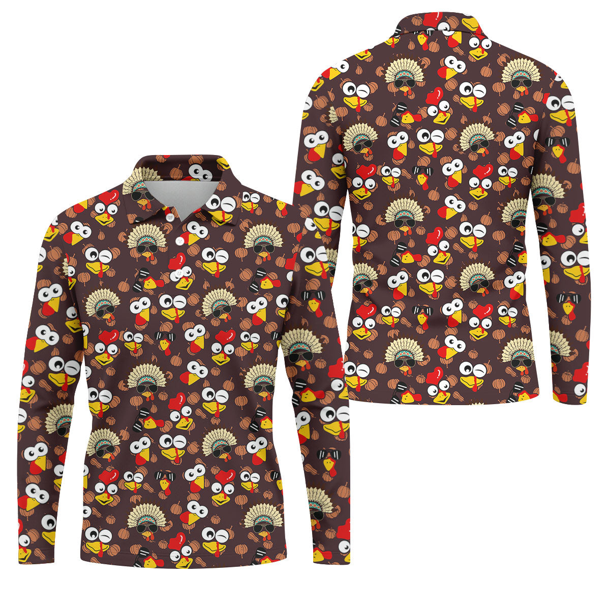 STYLE:Long Sleeve Polo Shirt