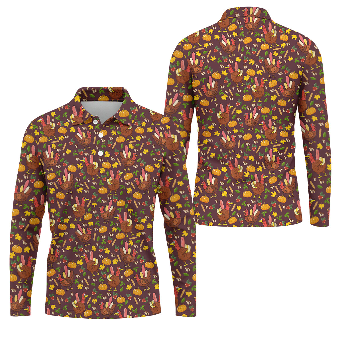 STYLE:Long Sleeve Polo Shirt