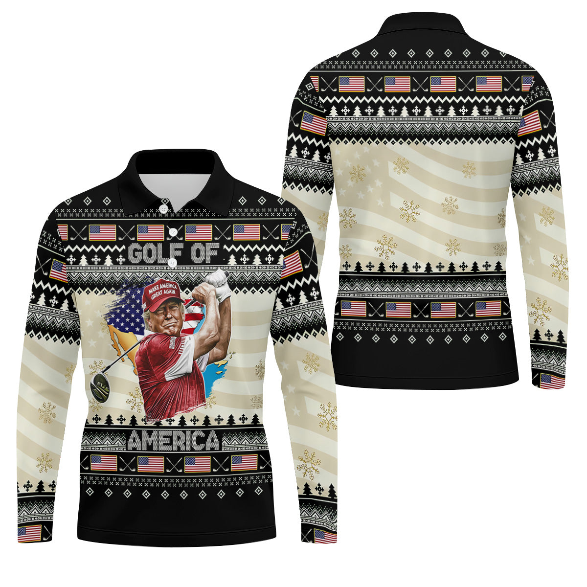 STYLE:Long Sleeve Polo Shirt