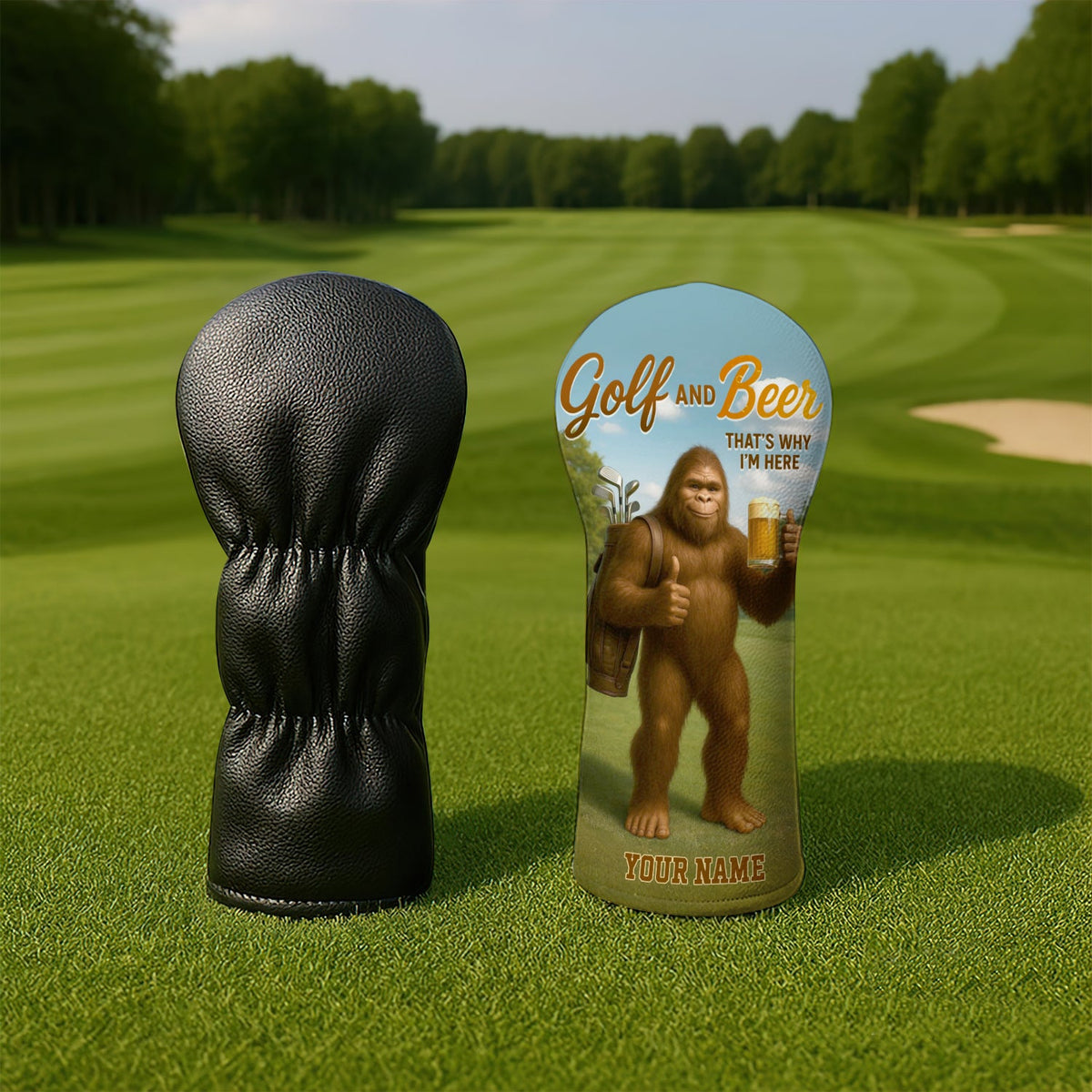 Bigfoot Golf And Beer Head Cover - Custom Golf Headcovers - View 5