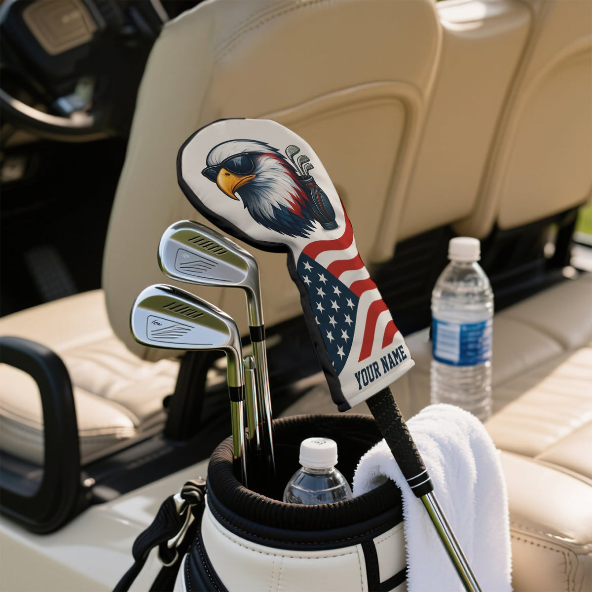 American Flag Golf Head Cover - Custom Golf Headcovers Gift - View 3