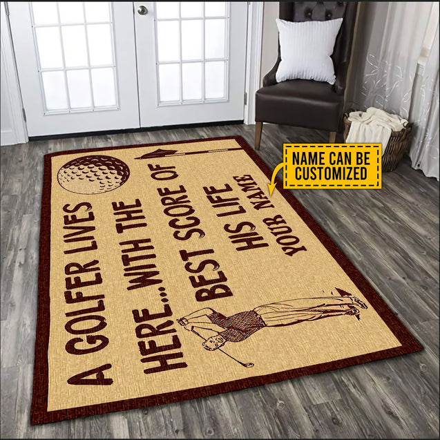 Best Score Of His Life Custom Golf Rug, Gift For Golf Lovers, Golf Dec ...