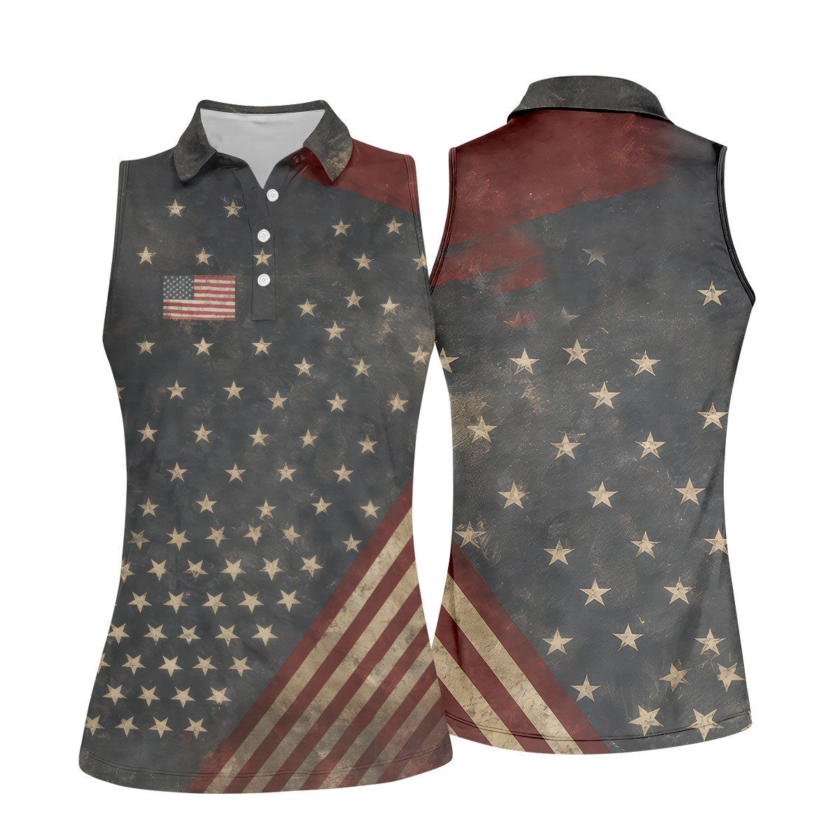 STYLE:Sleeveless Polo Shirt