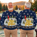 Navy Merry Golfmas Ugly Christmas Sweater - view 4