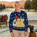 Navy Merry Golfmas Ugly Christmas Sweater - view 7