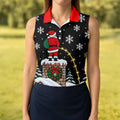 Christmas Santa On Chimney Golf Shirt, Golf Shirts For Women, Womens Golf Clothing