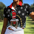 Christmas Santa On Chimney Golf Shirt, Golf Shirts For Women, Womens Golf Clothing