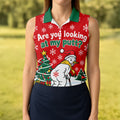 Christmas Are You Looking At My Putt Golf Shirt, Ladies Golf Shirts, Ladies Golf Tops